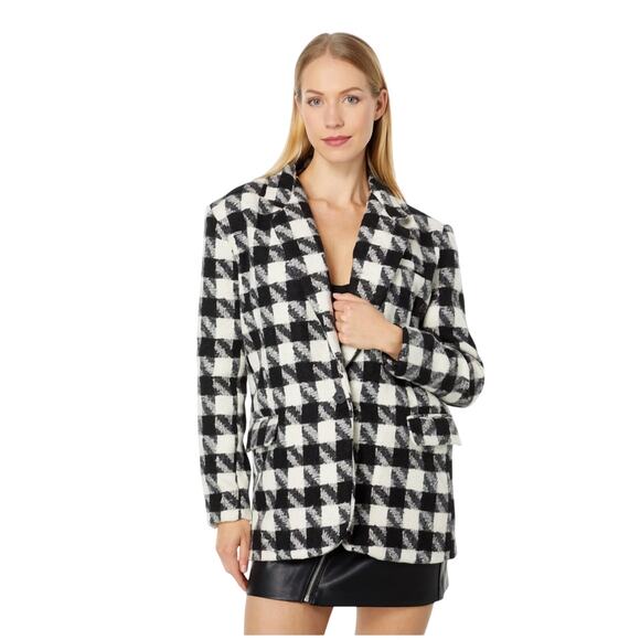 $128 MSRP Blank NYC Oversized Houdstooth Blazer - Sz M - NWT - Picture 9 of 9